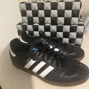 Black Addidas Samba Shoes (size 8)